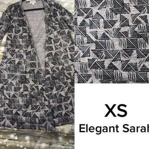 XS Elegant Sarah Gray Black Lularoe Fall Cardigan